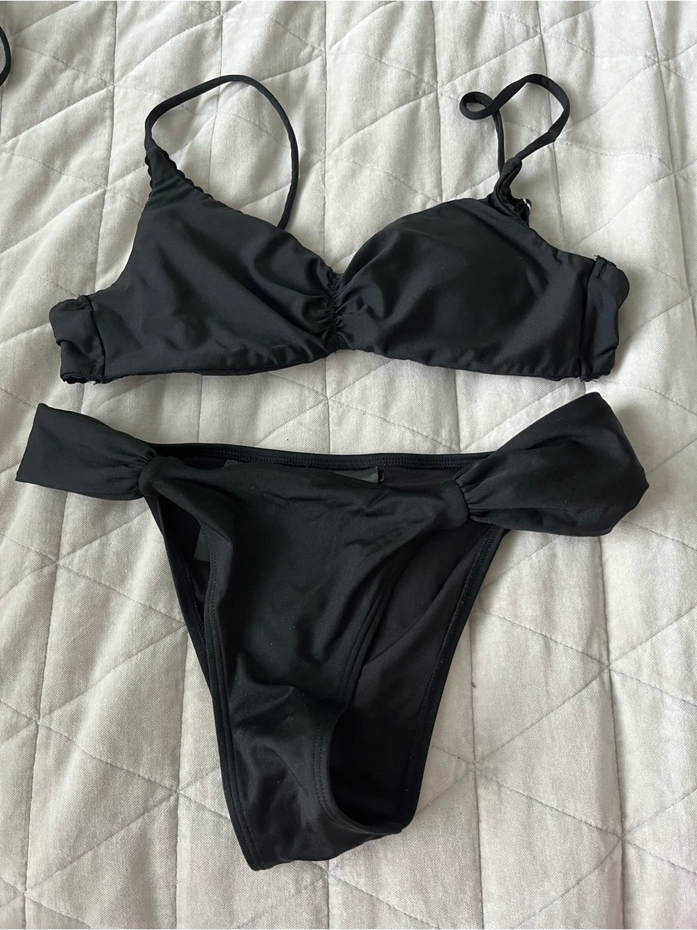 H&M Black Tie-Side Bikini Set